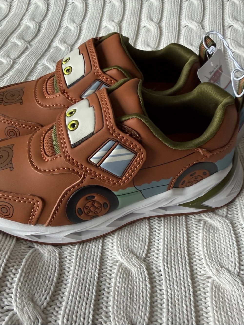 Disney Pixar Cars Tow Mater Sneakers 10 Toddler Boys Shoes Kachow 95 Race Ready - Picture 4 of 9